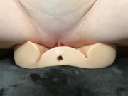 Fumbling and cumming on my slippery dildo before jerking us both off 9/16