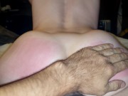  Slapping ass red after cumming deep inside dirty little slut  10/16