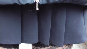 Sissy Cum a Lot in Public with Vibrating Buttplug