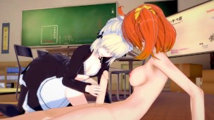 Futa Gudako fucks Artoria(Alter)[Fate/Grand Order] (3D HENTAI)