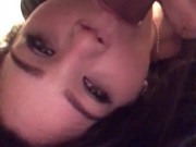 T bagging, cock sucking girl with eye contact 15/16