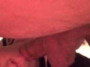 T bagging, cock sucking girl with eye contact 9/16