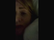 Sexy Red Head flawlessly takes boyfriends BWC in every way. 12/16