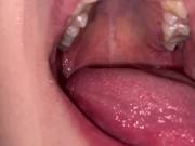 Candy gagging. Xmas underwear. Uvula show 2/16