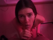 Cute bitch on the window takes a dick in her little pussy 9/16