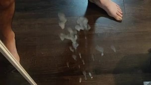 Huge cum load against my mirror