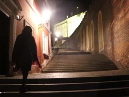 Walking in Prague at Night