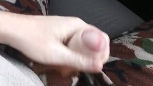 Playing with dick in drive-thru (public)