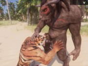 Wild Life / Tiger getting Fucked by a Minotaur