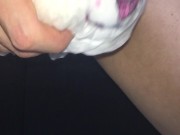 030 パンティをかぶせ、おもらししたおむつを巻き付けてオナニー！ - Screenshot 14 of 16 - Pee