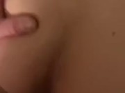 Slut takes big white cock & gets jizzed on - Jello_man 7/16