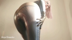 Latex Rubber Fetish Catsuit Homemade Video of Curvy Girl In Texturized Fetisch clothes