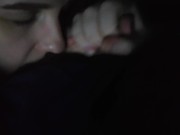 I climbed under the covers at night to the boyfriend, blowjob and dirty talk, mouthful of cum 14/16
