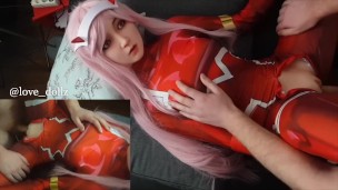 Fucking Zero Two sex doll until I cum deep inside of her delicious pussy