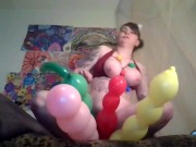 Looner Balloon play, 5 ft clown& squiggly balloons B2P Hump2pop pussy stuff suck& Fuck 5ft balloon 11/16