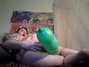 Looner Balloon play, 5 ft clown& squiggly balloons B2P Hump2pop pussy stuff suck& Fuck 5ft balloon 4/16