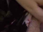 AMATEUR chubby redhead orgasms (SOUND ON)  gets creampied and it drips out of FAT PUSSY 3/16