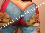 McDonalds Burger Tights Hugs Cami Creams Booty Clapping Bent Over Thick Thighs Shaking Ebony BBW Ass 16/16