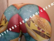 McDonalds Burger Tights Hugs Cami Creams Booty Clapping Bent Over Thick Thighs Shaking Ebony BBW Ass 4/16