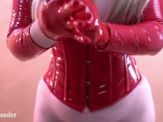 Short Red Latex Rubber Gloves Fetish. Full HD romantic Slow Video of Kinky Dreams. Topless Girl. 7/16