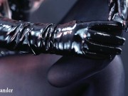 nylon foot fetish in black pantyhose with ice cube 10/16