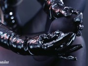 nylon foot fetish in black pantyhose with ice cube 11/16