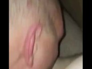 The lover fucked his wife made a cumshot in her husband's mouth.
