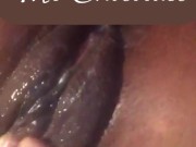 Ms Chocolate plays with her wet pussy