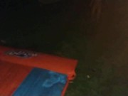 Naked dare w/ neighbor's wife backyard slide after her husband went to bed 11/16