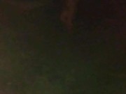 Naked dare w/ neighbor's wife backyard slide after her husband went to bed 15/16