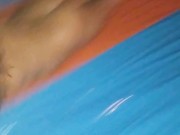 Naked dare w/ neighbor's wife backyard slide after her husband went to bed 16/16