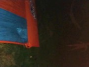 Naked dare w/ neighbor's wife backyard slide after her husband went to bed 9/16