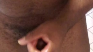 Jacking off in public rest room