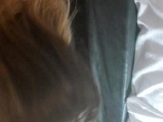 Gorgeous Blonde bitch gags and swallows 12/16