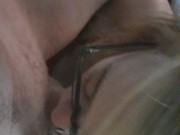 Gorgeous Blonde bitch gags and swallows 13/16