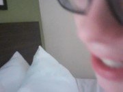 Gorgeous Blonde bitch gags and swallows 3/16