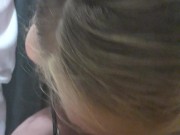Gorgeous Blonde bitch gags and swallows 5/16