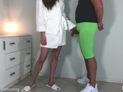 cruel sexy girl makes her boyfriend impotent | BALLBUSTING