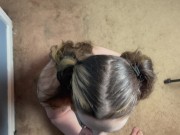 4K POV Beautiful Goth GF Stares Intensely and Deepthroats Cock for Throbbing Cum in Mouth Throatpie 3/16