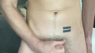 White Jock Jerks Off His BWC Till He Shoots A Huge Load