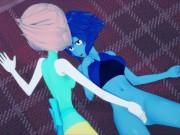 Lapis and Pearl fucking upstairs, licking pussy and tribbing - Steven Universe Hentai. 1/16