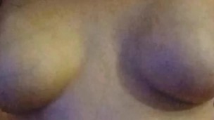 Sexy teen massaging big tits and playing with hard nipples before fucking bbc!!!