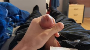 Hot femboy masturbating gently until she comes