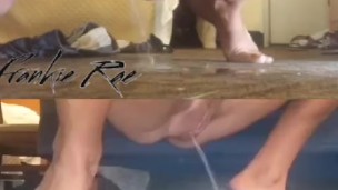 TWO POV PISS `*`TWO ANGLES PISSING ON HOTEL CAPRERT`*` 2 POV peeing all over floor soaking it