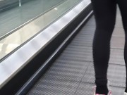 Candid Seethrough Leggings of Latina Babe in Shopping Mall Best Cameltoe and Booty POV 2/16