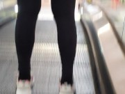 Candid Seethrough Leggings of Latina Babe in Shopping Mall Best Cameltoe and Booty POV 3/16