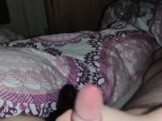I scratch his balls with my sharp, pointed black nails and rub his cock until he cums *cumblast* 10/16