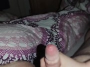 I scratch his balls with my sharp, pointed black nails and rub his cock until he cums *cumblast* 8/16