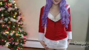 Dumb Ahegao Slut Gets Fucked in Santa Outfit