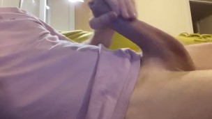 Big dick masturbated until cum while on zoom with friend 